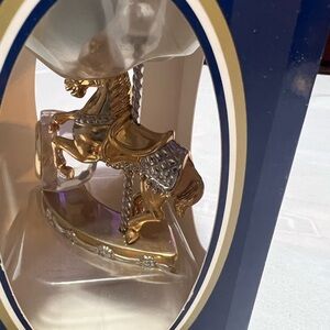 New Gold Carousel Horse clock